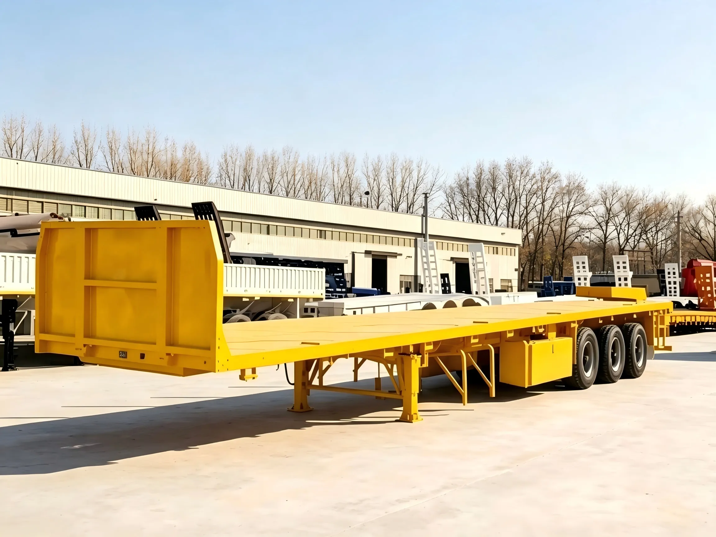 3 Axles Container Flatbed Trailer