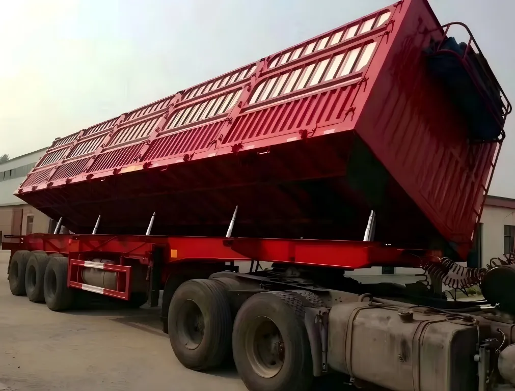 3 Axles Side Tipper Trailer