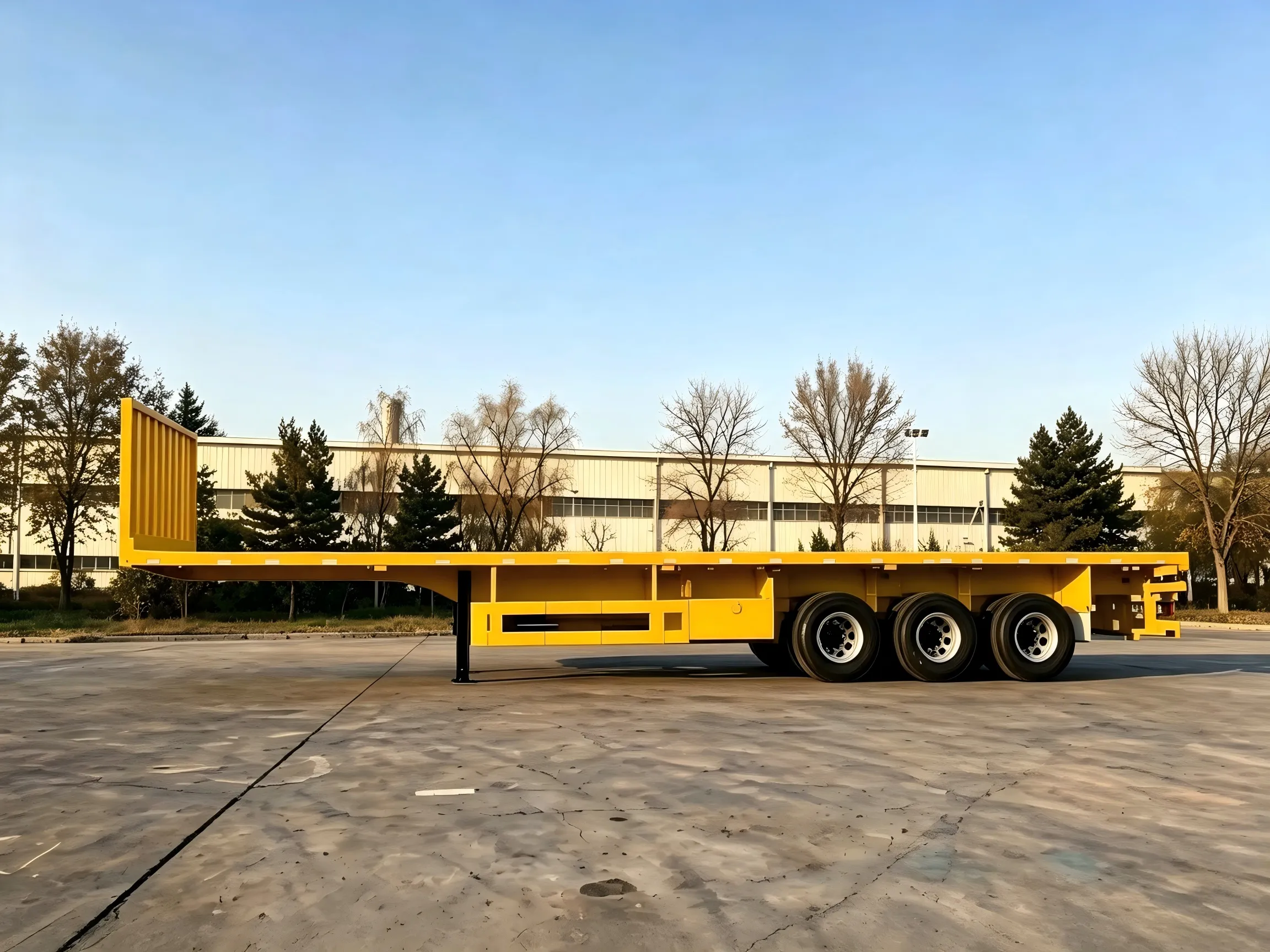 3 Axles Container Flatbed Trailer
