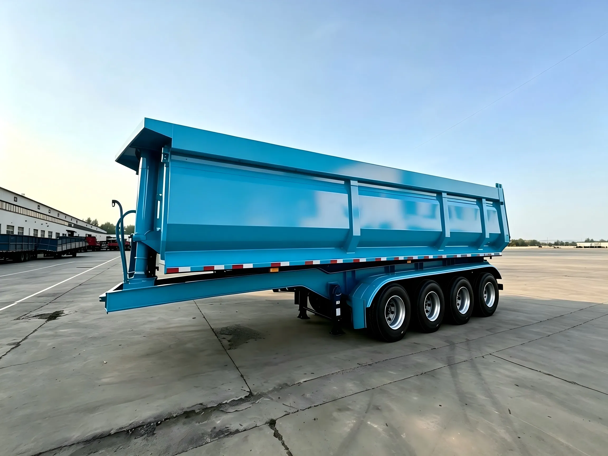 4 Axles U Shape End Tipper Trailer