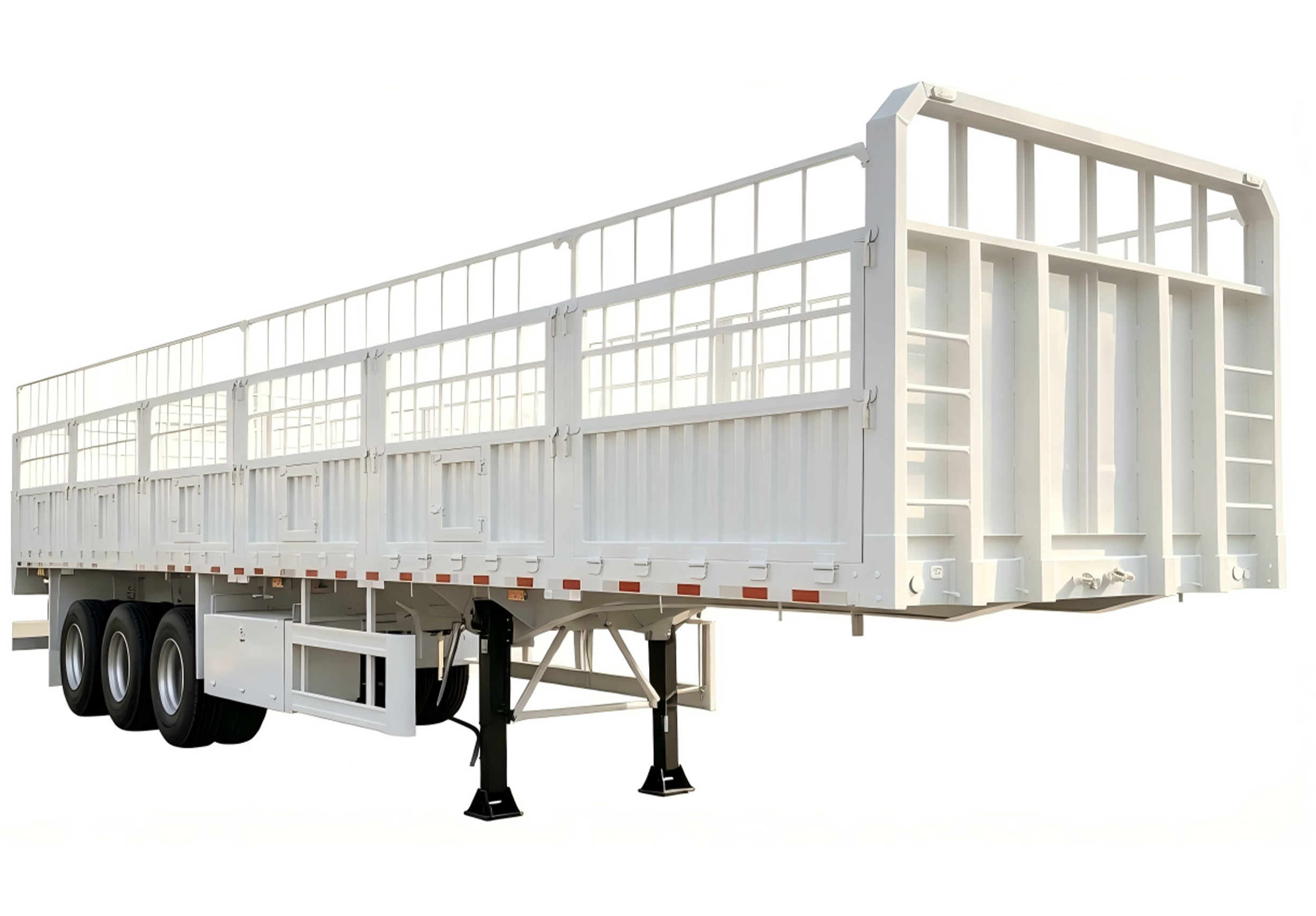3 Axles Flatbed Stake Trailer