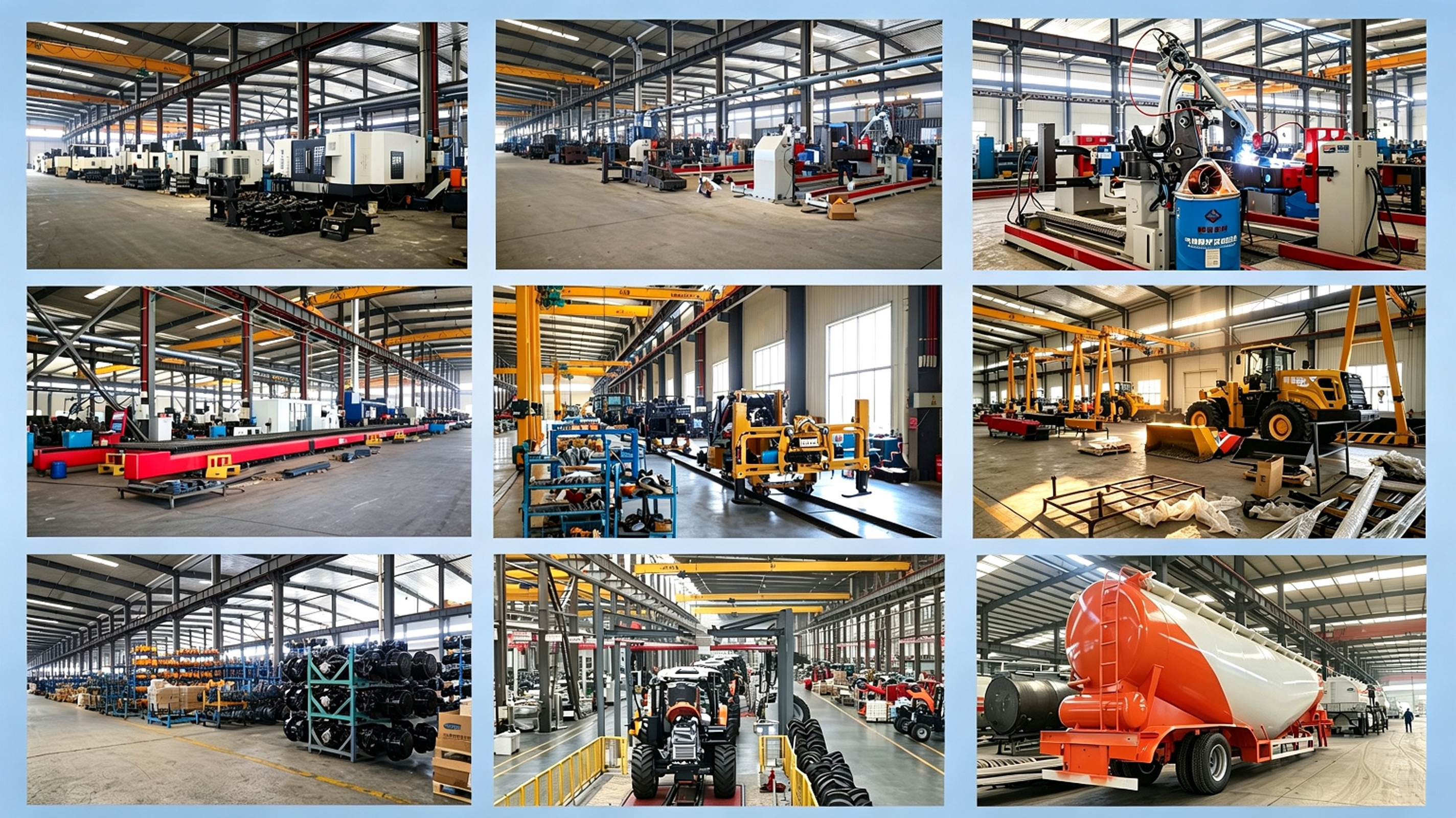 Inside Psenda manufacturing — CNC workshop, robotic welding, assembly line, finished vehicles
